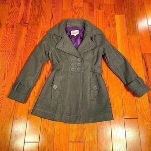 GRAY PEA COAT SIZE 10/12
